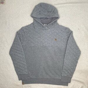 Tentree Grey Heather Quilted Block Hoodie: Size Small